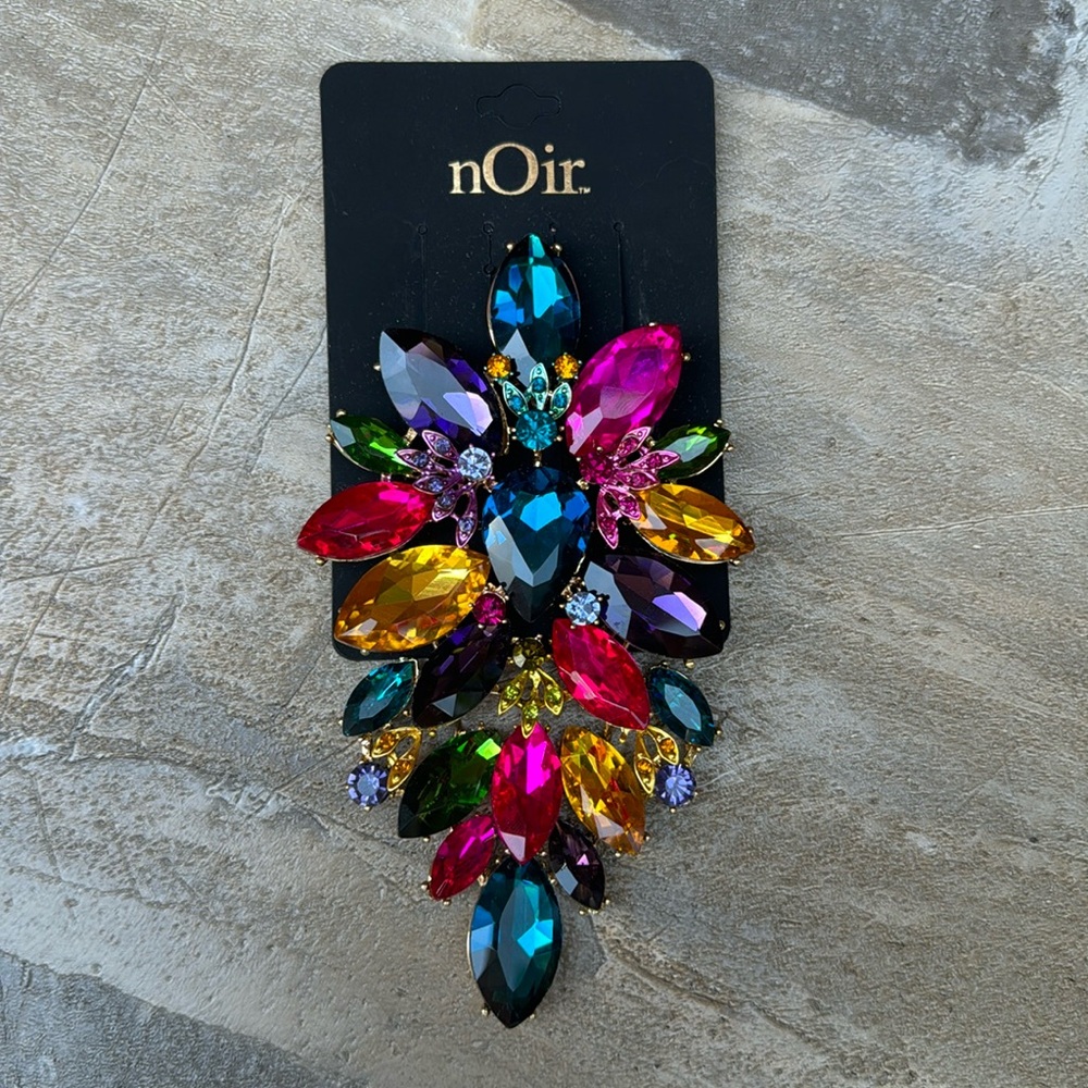 NOir Jeweled Brooche/Pin